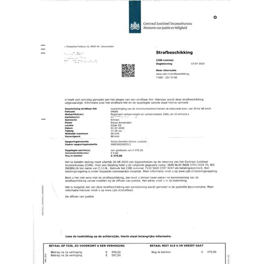 STRAFBLAD – VERTALING